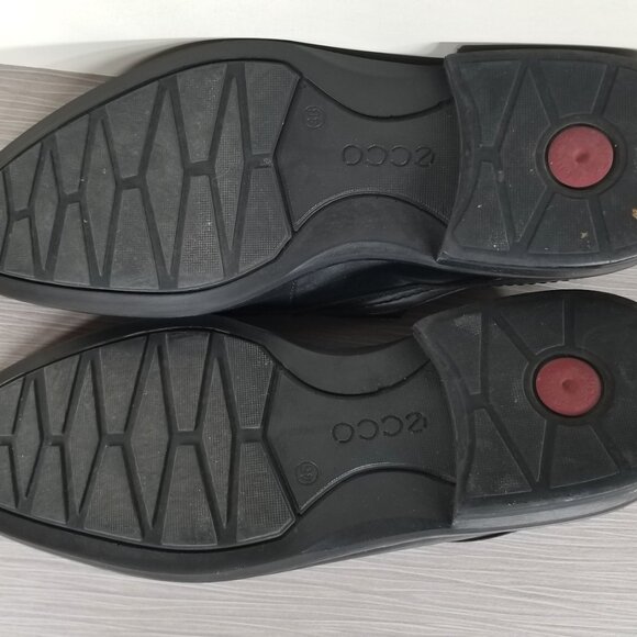 ECCO Windsor Apron Toe Slip-On, Black Leather, Mens Size 12-12.5 M / 46 - Picture 12 of 13